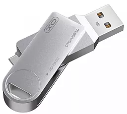 Флешка XO DK03 USB3.0 + Type-С 64 GB Silver