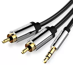 Аудіо кабель Vention Aux mini Jack 3.5 mm - 2хRCA M/M Cable 5 м black (BCFBJ)
