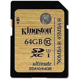 Карта памяти Kingston SDXC 64GB Ultimate Class 10 UHS-I U1 (SDA10/64GB)