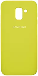 Чехол 1TOUCH Silicone Cover Samsung J600 Galaxy J6 2018 Yellow