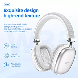 Навушники Hoco W35 wireless headphones silver - мініатюра 8