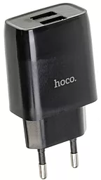 Сетевое зарядное устройство Hoco C73A 2.4a 2xUSB-A ports charger + micro USB cable black - миниатюра 3 Сетевое зарядное устройство Hoco C73A 2.4a 2xUSB-A ports charger + micro USB cable black - миниатюра 3