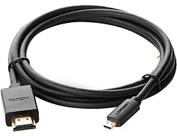 Відеокабель Ugreen HD127 microHDMI - HDMI v2.0 4k 60zh 1.5m black (30102) - мініатюра 2