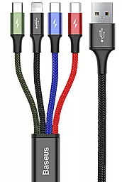 USB Кабель Baseus Rapid 18w 3.5 4-in-1 USB to micro USB/Type-C/Type-C/Lightning Cable black (CA1T4-B01)