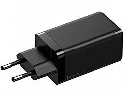 Мережевий зарядний пристрій з швидкою зарядкою Baseus GaN2 Pro Quick Charger Dabl USB Type-C + USB 65W Black (CCGAN2P-B01) - мініатюра 3