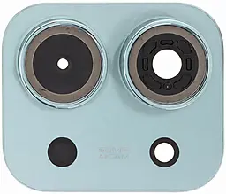 Скло камери Xiaomi Redmi 15C 4G / Redmi 15C з рамкою Mint Green - фото Скло камери Xiaomi Redmi 15C 4G / Redmi 15C з рамкою Mint Green