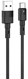 Кабель Hoco U82 Cool Grace Silicone USB-A - Type-C 15w 3a 1м cable Black - фото Кабель Hoco U82 Cool Grace Silicone USB-A - Type-C 15w 3a 1м cable Black