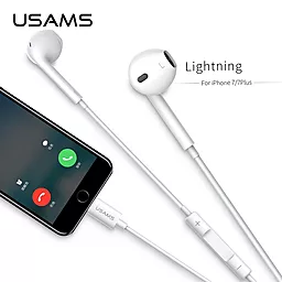 Навушники Usams EP-11 Lightning White - мініатюра 2