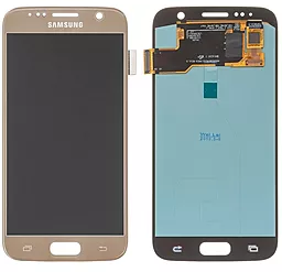 Дисплей Samsung Galaxy S7 G930 з тачскріном, (OLED), Gold