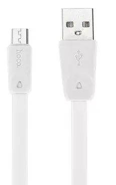 Кабель Hoco x9 High Speed USB-A - micro USB 12w 2.4a 2м cable White - фото 1