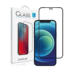 Защитное стекло ACCLAB Full Glue Apple iPhone 12 Pro Max Black (1283126508233)