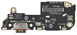Нижняя плата Xiaomi 14T с разъемом зарядки, Sim-карты и микрофоном