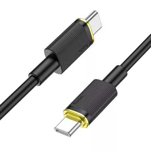 Кабель Hoco U109 100w USB Type-C - Type-C 100w 5a 1.2м PD cable Black - фото 3