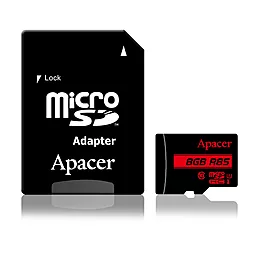 Карта пам'яті Apacer microSDHC 8Gb Class 10 UHS-I U1 + SD-адаптер (AP8GMCSH10U5-R) - фото Карта пам'яті Apacer microSDHC 8Gb Class 10 UHS-I U1 + SD-адаптер (AP8GMCSH10U5-R)