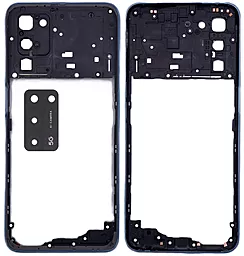Рамка корпуса Oppo A55 5G со стеклом камеры Blue - фото Рамка корпуса Oppo A55 5G со стеклом камеры Blue