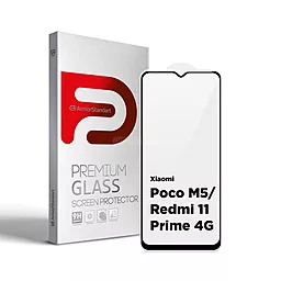 Захисне скло ArmorStandart Full Glue для Xiaomi Poco M5/Redmi 11 Prime 4G  Black (ARM62957)