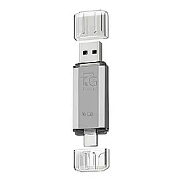 Флешка T&G 16gb USB/Type C 009 Silver - фото Флешка T&G 16gb USB/Type C 009 Silver