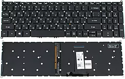 Клавиатура для ноутбука Acer Aspire A317-51, A317-32 с подсветкой клавиш без рамки Original Black