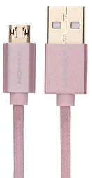 Кабель Momax Elite LINK USB-A - micro USB 12w 2.4a 1м cable Rose Gold (DDM3L2) - фото Кабель Momax Elite LINK USB-A - micro USB 12w 2.4a 1м cable Rose Gold (DDM3L2)