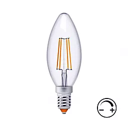 Світлодіодна лампа (LED) Videx діммерная Filament C37FD 4W E14 4100K 220V (23927) - мініатюра 2