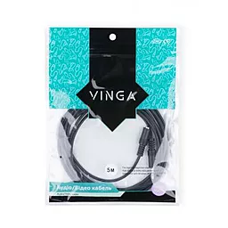 Аудио удлинитель Vinga mini Jack 3.5mm M/F 5 м black (3.5STMF01-5.0) - миниатюра 3