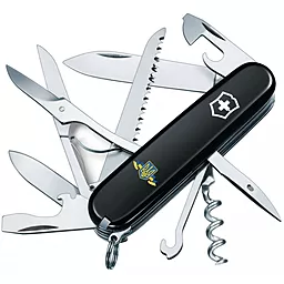 Мультитул Victorinox Huntsman Ukraine (1.3713.3_T1010u) Black Герб Украины с лентой - фото Мультитул Victorinox Huntsman Ukraine (1.3713.3_T1010u) Black Герб Украины с лентой
