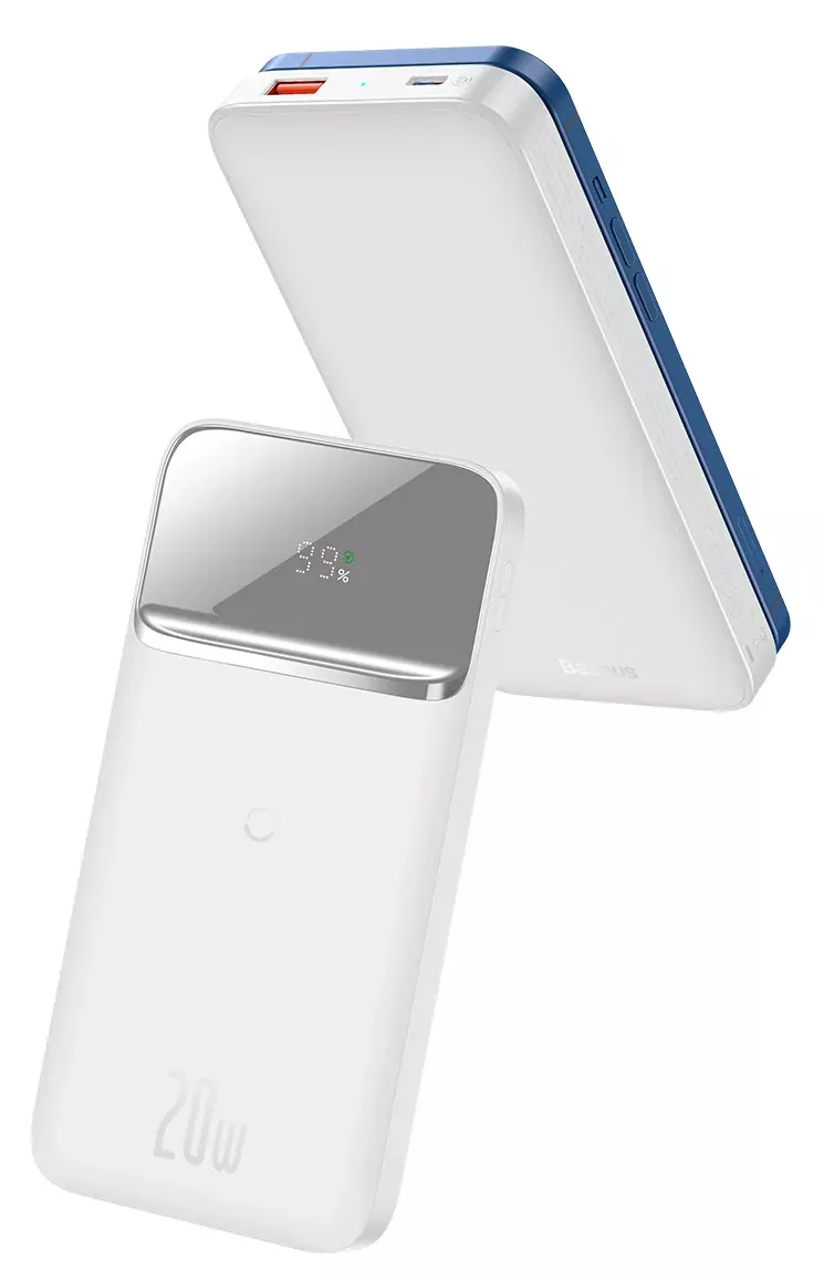 Повербанк Baseus Magnetic Wireless 10000mAh 20W White (PPMT-02) - фото 3