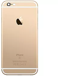 Задняя крышка корпуса Apple iPhone 6S со стеклом камеры Gold - фото Задняя крышка корпуса Apple iPhone 6S со стеклом камеры Gold