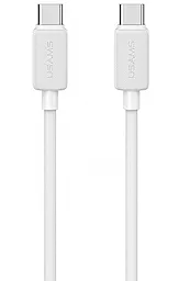 Кабель Usams US-SJ691 USB Type-C - Type-C 60w 3a 1м PD cable White - фото Кабель Usams US-SJ691 USB Type-C - Type-C 60w 3a 1м PD cable White