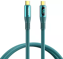 USB PD Кабель Remax RC-C032 Elastic Digital Display QC 66W USB Type-C - Type-C Cable Turquoise