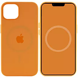 Чохол Apple Silicone Case Full with MagSafe and SplashScreen для Apple iPhone 13 Marigold