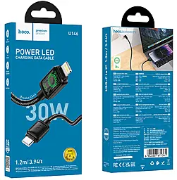 Кабель Hoco U146 USB Type-C - Lightning 30w 3a 1.2м cable Black - миниатюра 9