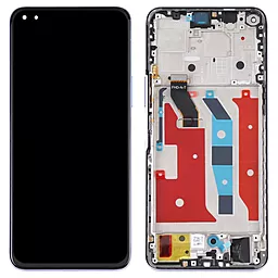 Дисплей Huawei Nova 8i, Honor 50 Lite, Honor X20 с тачскрином и рамкой, оригинал, Silver