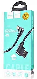 Кабель Hoco U37 Long Roam Charging USB-A - Lightning 12w 2.4a 0.6м cable Black - миниатюра 3 Кабель Hoco U37 Long Roam Charging USB-A - Lightning 12w 2.4a 0.6м cable Black - миниатюра 3