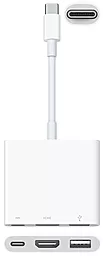 Мультипортовый USB Type-C хаб (концентратор) Apple USB-C -> HDMI/USB 3.0/Type-C (MJ1K2 / MJ1K2AM)