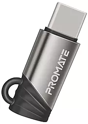 Адаптер-переходник Promate Lightning -> USB Type-C M/F gray (Link-Ci) - фото Адаптер-переходник Promate Lightning -> USB Type-C M/F gray (Link-Ci)