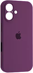 Чехол Silicone Case Full Camera для Apple iPhone 16 Plus Purple - фото Чехол Silicone Case Full Camera для Apple iPhone 16 Plus Purple