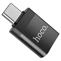 OTG-переходник Hoco UA17 M-F USB Type-C -> USB-A 3.0 Black - миниатюра 3