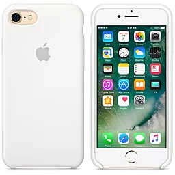 Чехол Silicone Case для Apple iPhone 7, iPhone 8 White - миниатюра 2