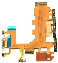 Шлейф Sony Xperia Z2 D6502 / D6503 з кнопкою включення, кнопками гучності і мікрофоном - мініатюра 2