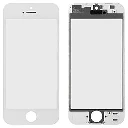 Корпусне скло дисплея Apple iPhone 5 with frame White - фото Корпусне скло дисплея Apple iPhone 5 with frame White