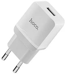 Сетевое зарядное устройство Hoco C27A 2.4a home charger white
