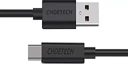 Кабель Choetech USB-A - Type-C 12w 2.4a 3м cable Black (AC0004) - миниатюра 2 Кабель Choetech USB-A - Type-C 12w 2.4a 3м cable Black (AC0004) - миниатюра 2