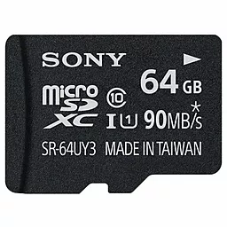 Карта пам'яті Sony microSDXC 64GB Class 10 UHS-1 U1 + SD-адаптер (SR-64UY3A/T) - мініатюра 2