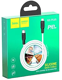 Кабель USB PD Hoco X21 Plus Silicone USB Type-C - Lightning Cable White - миниатюра 4