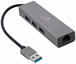 USB хаб Cablexpert 4-in-1 USB3.1 gray (A-AMU3-LAN-01) - фото USB хаб Cablexpert 4-in-1 USB3.1 gray (A-AMU3-LAN-01)