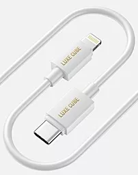 Кабель Luxe Cube USB Type-C - Lightning 15w 3a 1м сable White - фото Кабель Luxe Cube USB Type-C - Lightning 15w 3a 1м сable White