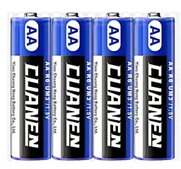 Батарейки Cuanen LR6/AA Super Heavy Duty 4шт - фото Батарейки Cuanen LR6/AA Super Heavy Duty 4шт