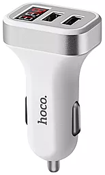 Автомобільний зарядний пристрій Hoco Z3 15.5w 2xUSB-A ports car charger white - фото Автомобільний зарядний пристрій Hoco Z3 15.5w 2xUSB-A ports car charger white