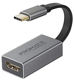 Видео переходник (адаптер) USB Type-C - HDMI 4k 30hz 0.06м grey (medialink-h1.grey) Promate - фото Видео переходник (адаптер) USB Type-C - HDMI 4k 30hz 0.06м grey (medialink-h1.grey) Promate